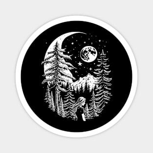 Hiking, Stars, Forest & Moon Celestial Magnet